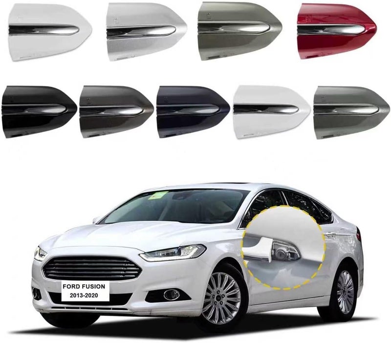 Goholy Car Exterior Door Handle Key Hole Trim Cover CapCompatible with Ford Fusion 2013 2014 2015 2016 2017 2018 2019 2020 DS7Z 54218A15-DC Door Handle Accessories Lock Cap Black with Electroplating - Image 1
